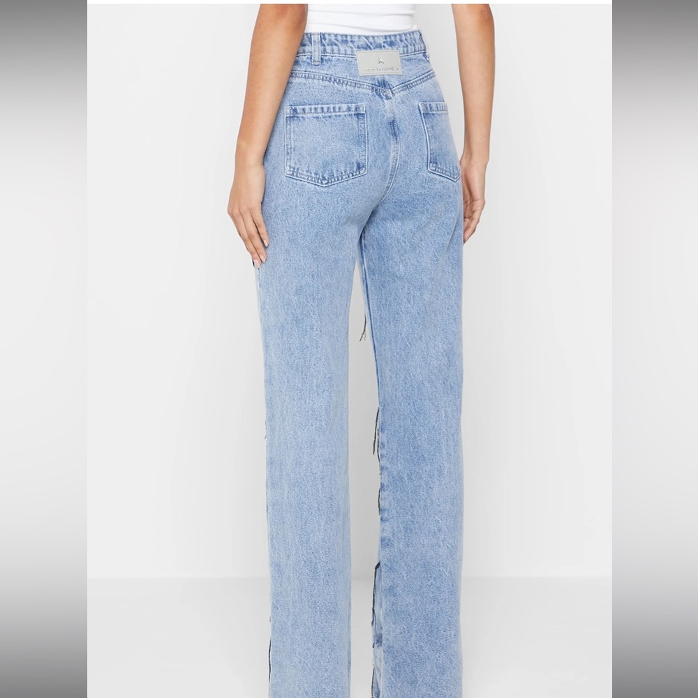 Line Art Boyfriend Jeans - Mid Blue - Picture 4 of 13